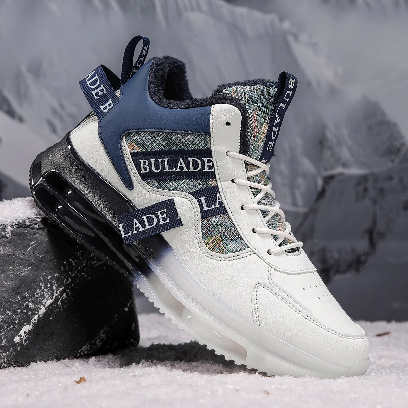 

Winter Snow Shoes Men Lightweight Mesh Anti-slip Wear-resistant Casual Shoes Men Lace-up Sports Breathable Walking Shoes Men