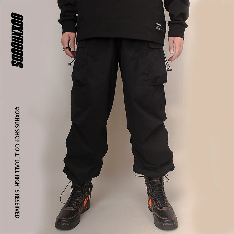 

2025 New Creative Loose Wide Leg Cargo Pants Dstring ket Stretch Autumn Functional Workwear Youth Casual Cotton Trousers