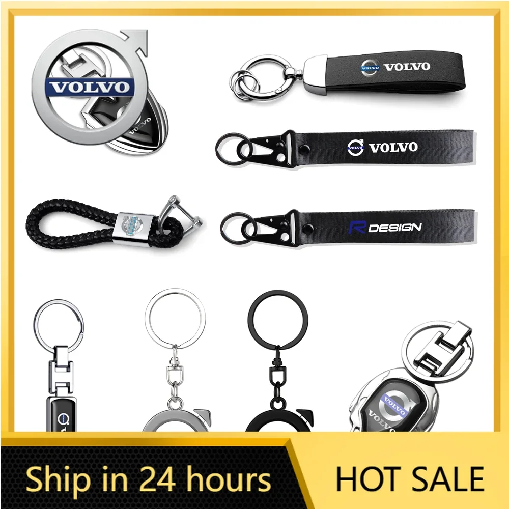 

Steering Covers New Metal Leather Car Logo Keyring Luxury Keychain For Volvo T6 AWD C30 C40 C50 C70 S40 S60 S70 S80 S90 V40 V50