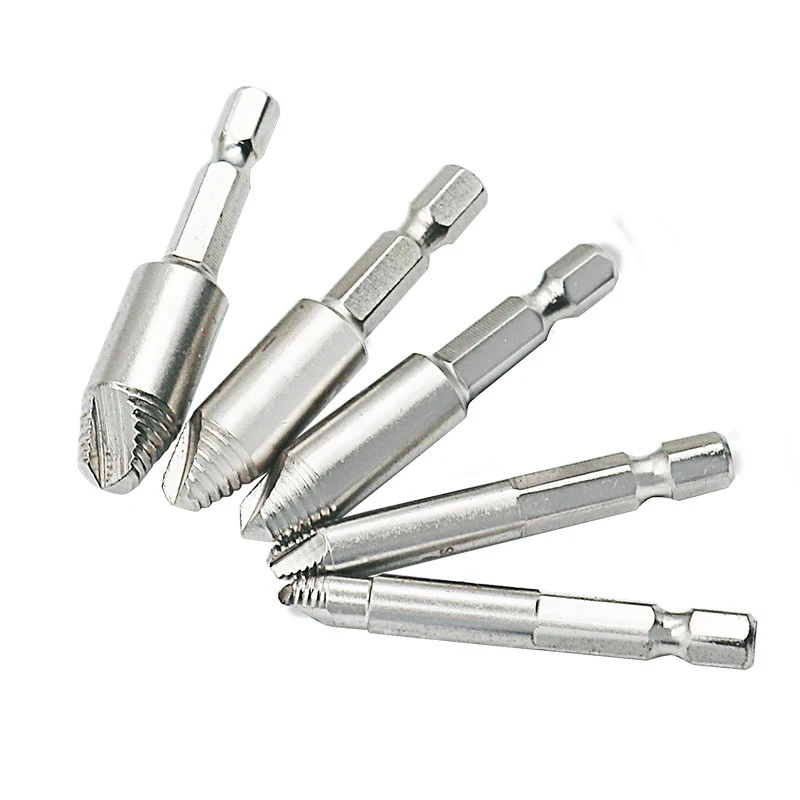 Screw extractor for wood screws, iron sliding teeth for cutting ends, high-speed steel for wire breakage tool easy to carry