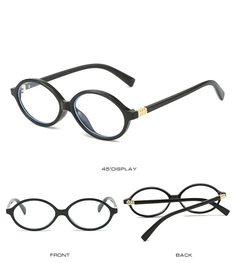 2024 Frauen kleine ovale Myopie Brille Unisex Vintage Blaulicht blockierende Brillen fassungen Retro Near Sight Brillen für Damen – Detail 11