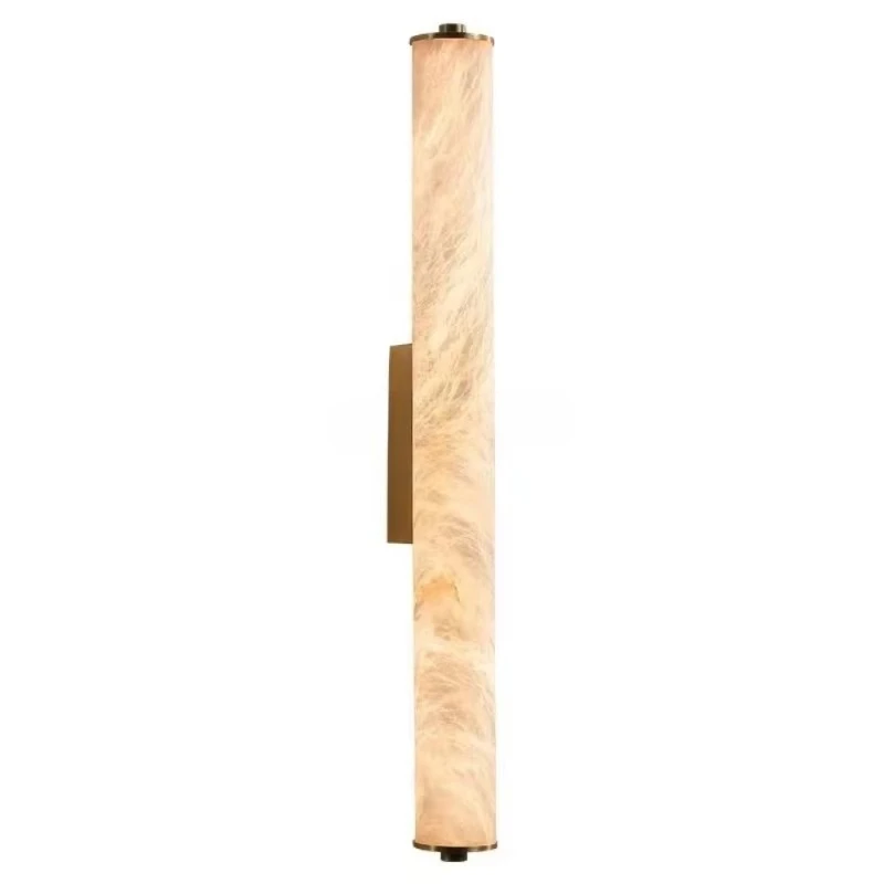 Full Copper Spanish Natural Snowflake Marble LED Wall Light Suitable for Living Rooms, Balconies, Corridors Interior