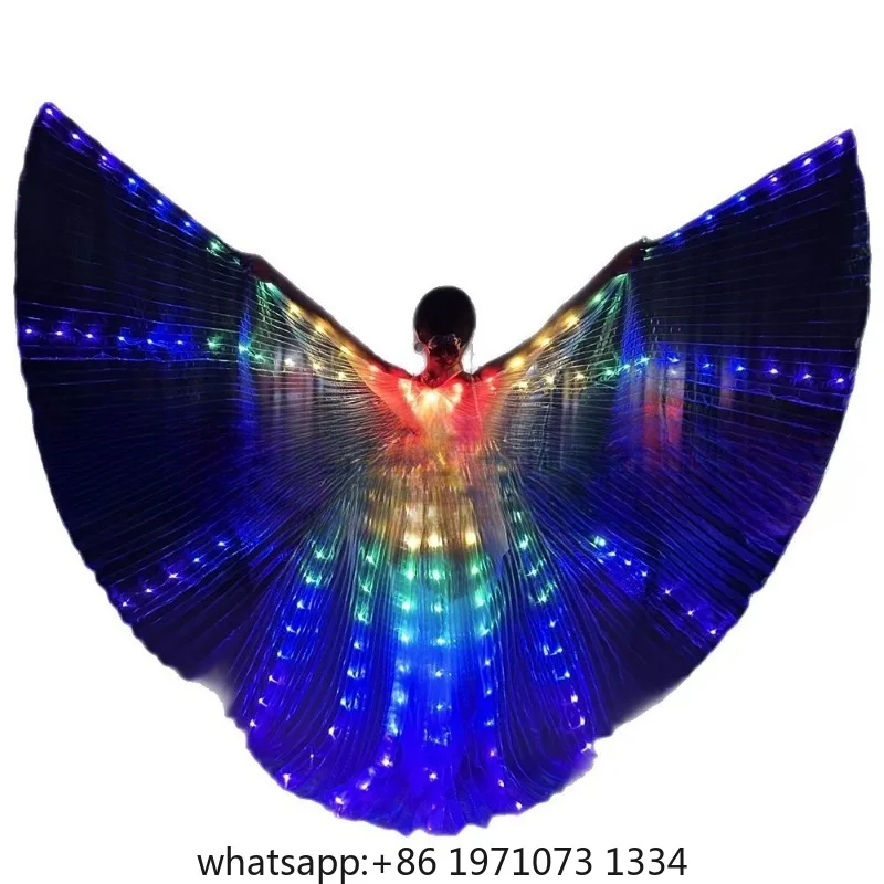 Stage performance props dance belly dance wings fairy glow led party cosplay multi-color dimming