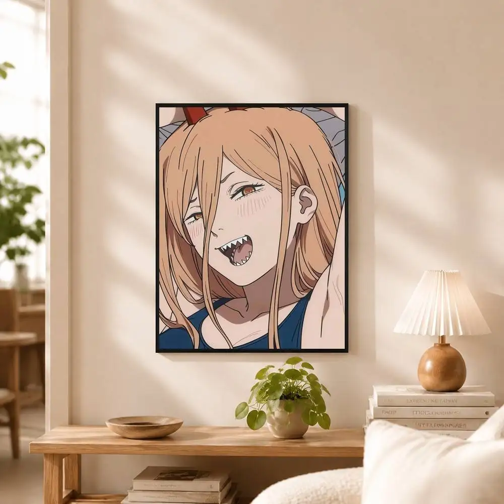 Anime C-Chainsaw Man P-Power Poster High Quality Dorm Living Room Aesthetic Wall Decoration Painting Stickers Gift