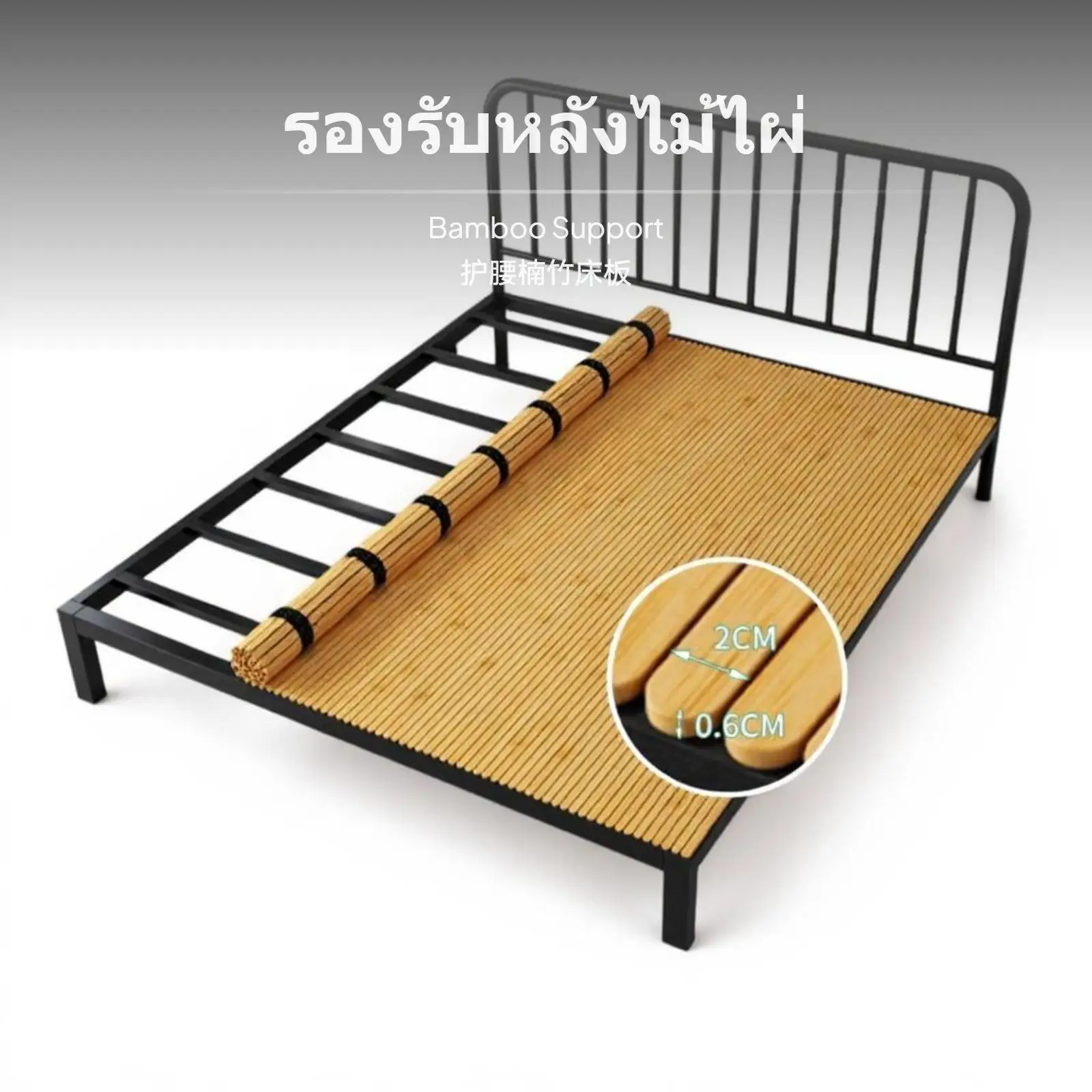 Bamboo Folding Bed Board Adaptable Thick Wood Slat Strong Support Breathable Folding Bed Base for Home Sofa Bed Chair