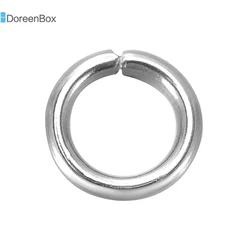 500 PCs Doreen Box Stainless Steel Open Jump Rings Silver Color 7mm x 1.2mm For DIY Jewelry Making Findings Wholesale