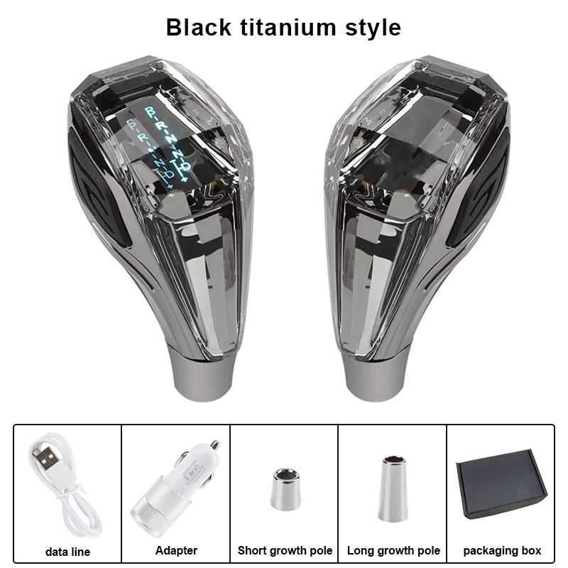 Support dropshipping, crystal gear shift, LED suitable for 8-10-12MM diameter, universal gear head. Suitable for Kia, Lexus, Toy