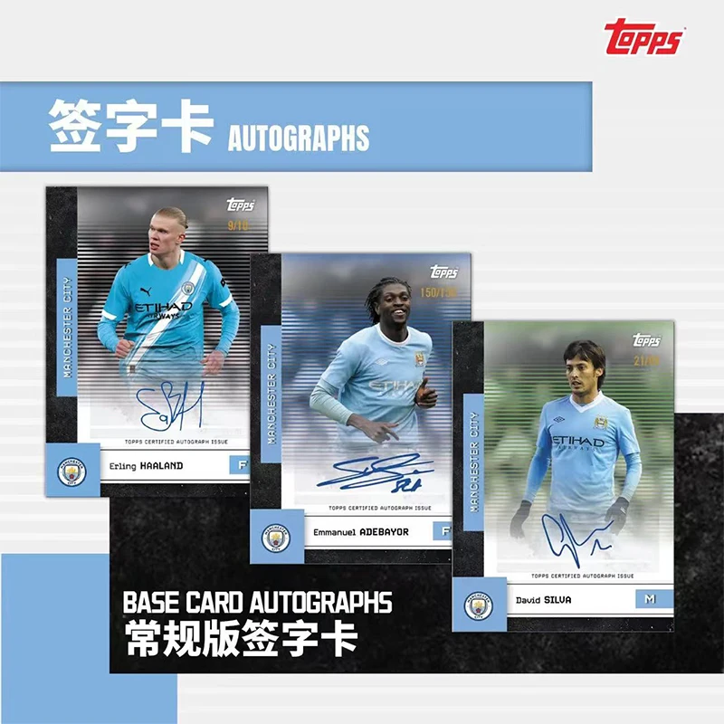 New 2025/26 Topps Manchester City Team Sets SEASON Collection Card Haaland Limited Signature