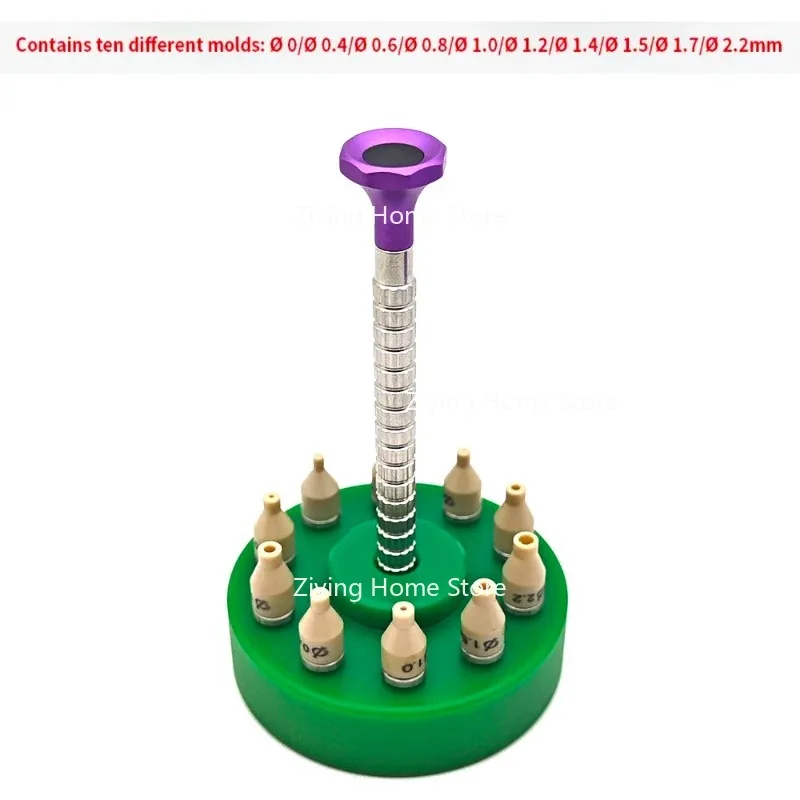 1 Set High Precision Watch Hands Fitting Tool 10 Sizes Setting Press Presser Setter Watch Repair