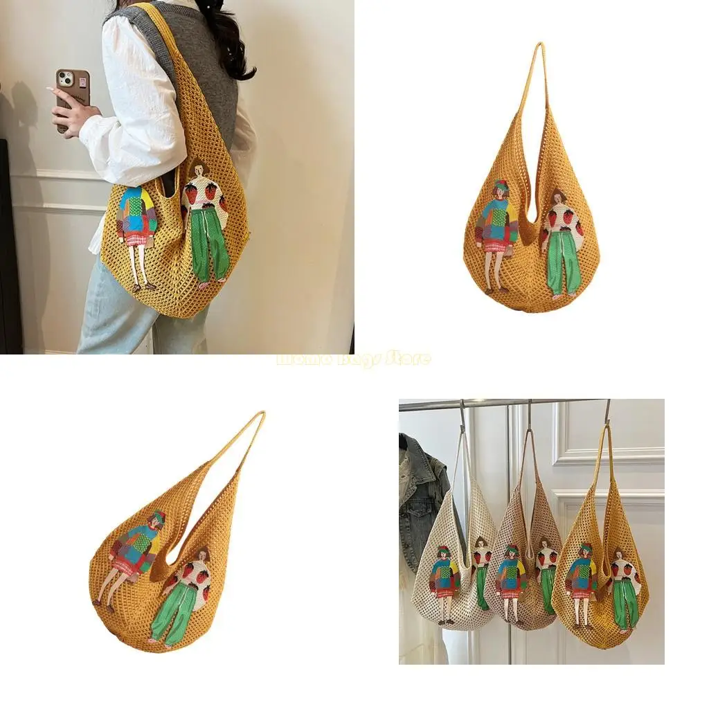 

X90D Women Beach Bag Underarm Bag Fashion Handbag Large Capacity Shoulder Bag