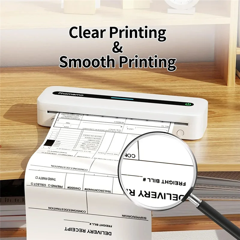 Para phomemo a4 papel térmico m08f impressora de documentos de papel térmico contínuo de secagem rápida notas de estudo-y18a