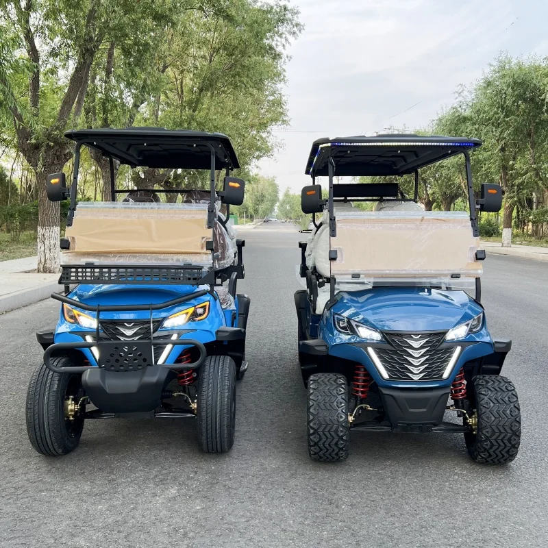 2026 New Energy 2 4 6 8 Seater Customized 4/5/7KW AC Motor Lithium Ion48V/72V Battery Lifted Off Road Electric Golf Carts