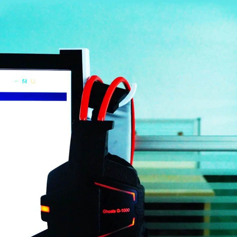 Hot Convenient Metal Headphone Hanger PC Monitor Earphone Display Rack Hook Portable Headphone Holder Hanger For All Headphones