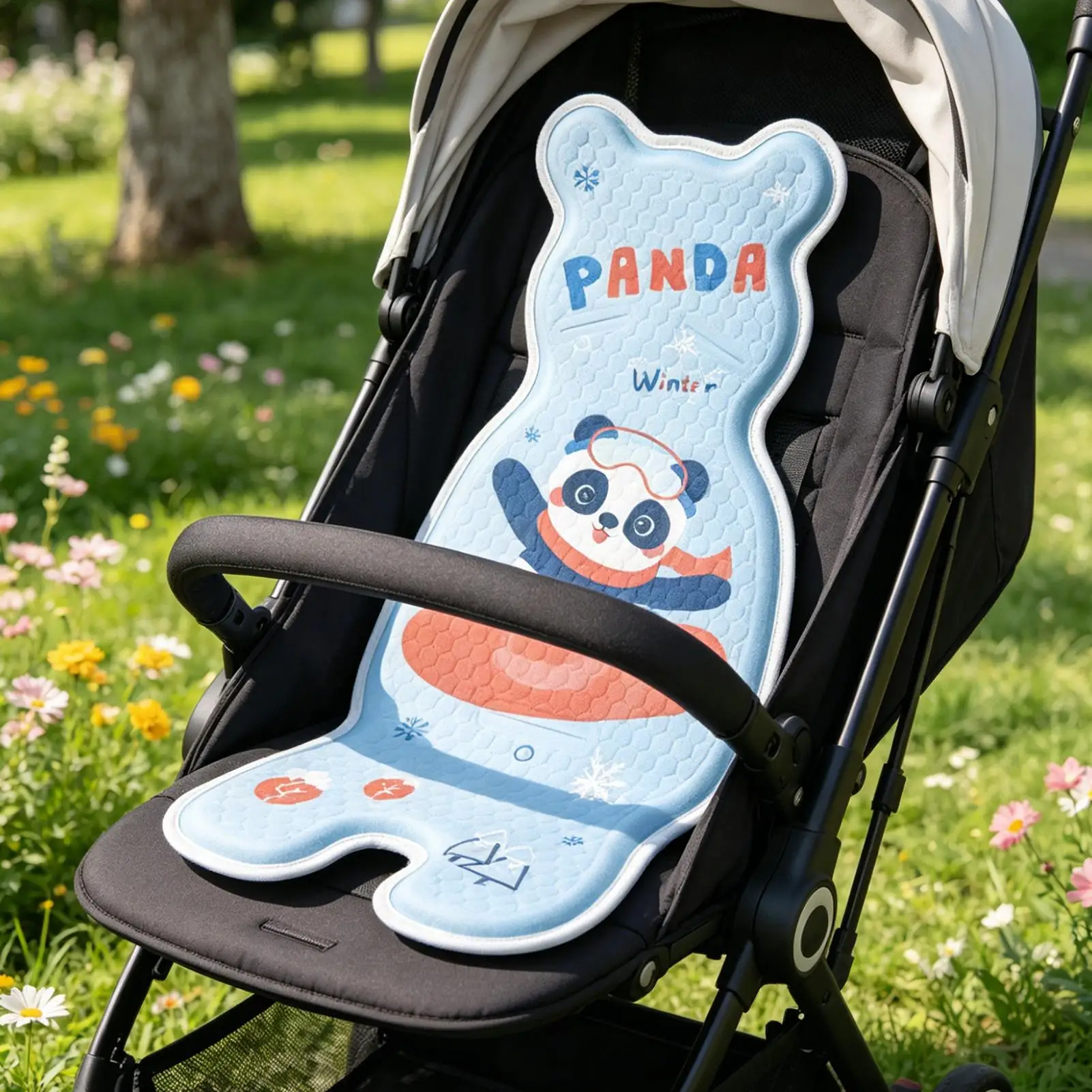 Baby Cooling Pad for Stroller & Car Seat Breathable Ice Silk Summer Liner Gel Cool Mat for Chair Bassinet, Travel Beach Outdoor