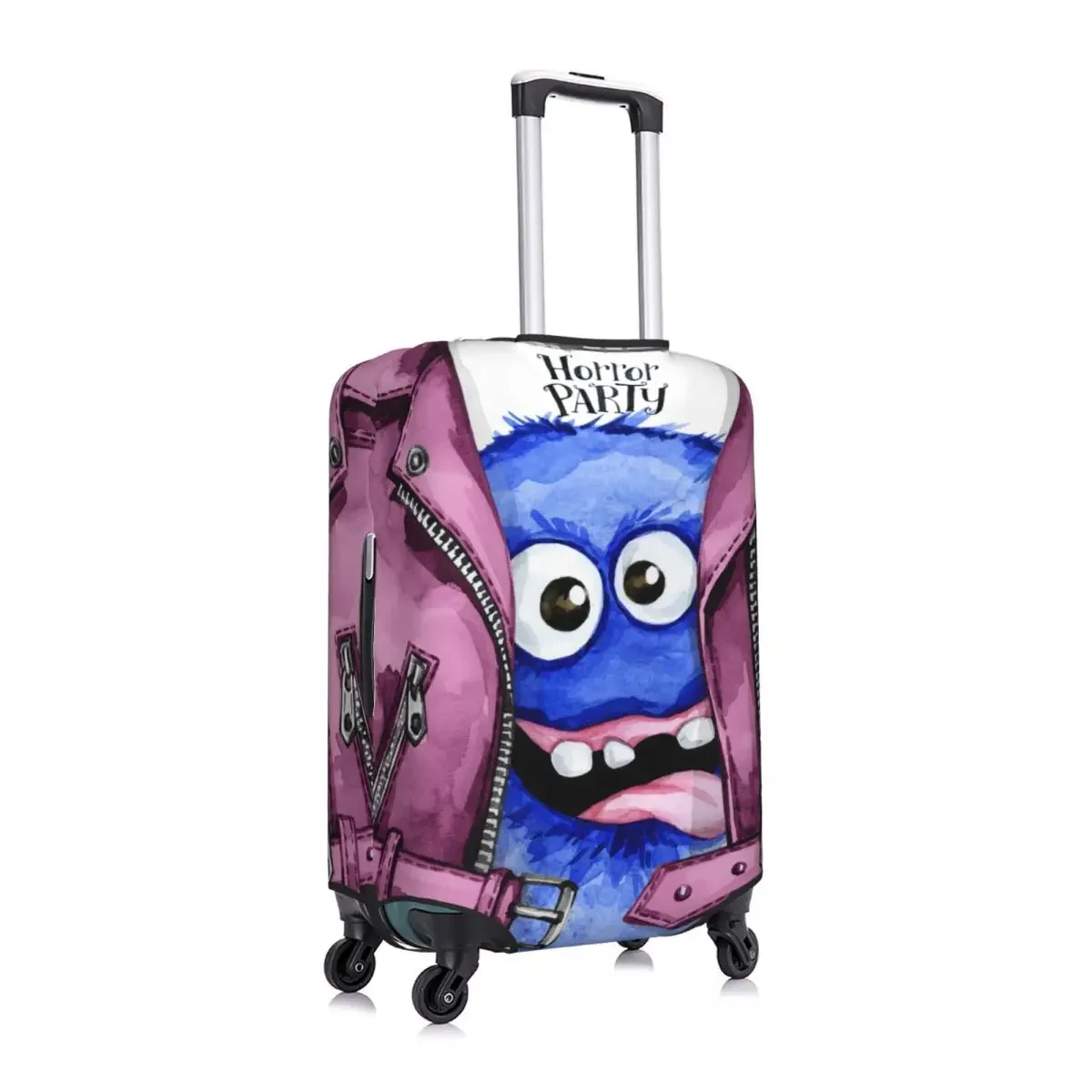 Strange Fun Illustration Suitcase Cover Vacation Monster Rock Strectch Luggage Accesories Business Protector Xmas Gift