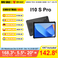 BMAX I10 S Pro Tablet (6 + 8)GB RAM 128GB ROM 10.1 Inch 4G Full 10000mAh Network Support Android 14 UNISOC T616