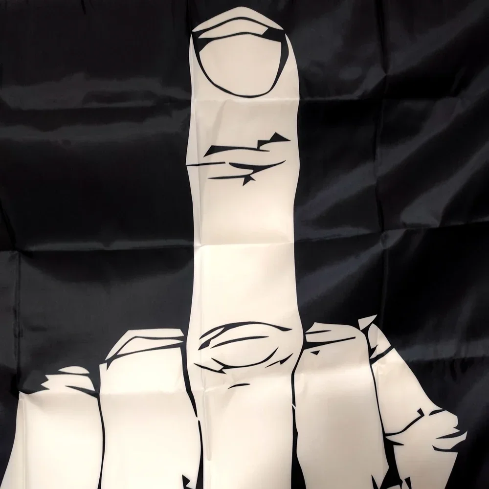 Flaga na środkowy palec Poliester Wiszący na zewnątrz Trwały 90x150cm Dekoracyjny baner dla żwiristów