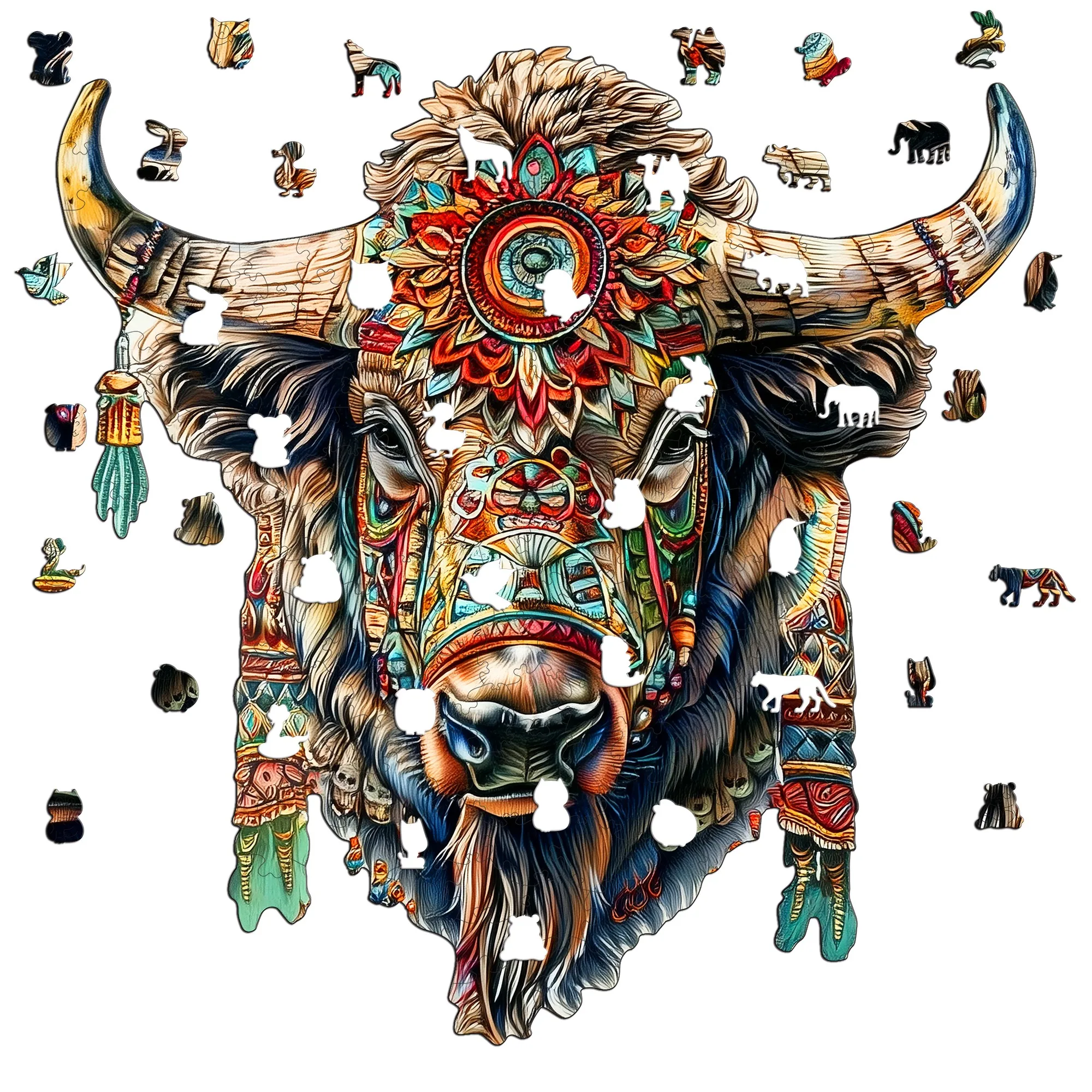 Cows and Ocean Theme Wooden Jigsaw Puzzle Wooden Decor Painting Christmas and Halloween Gift Toy For Teen And Kid