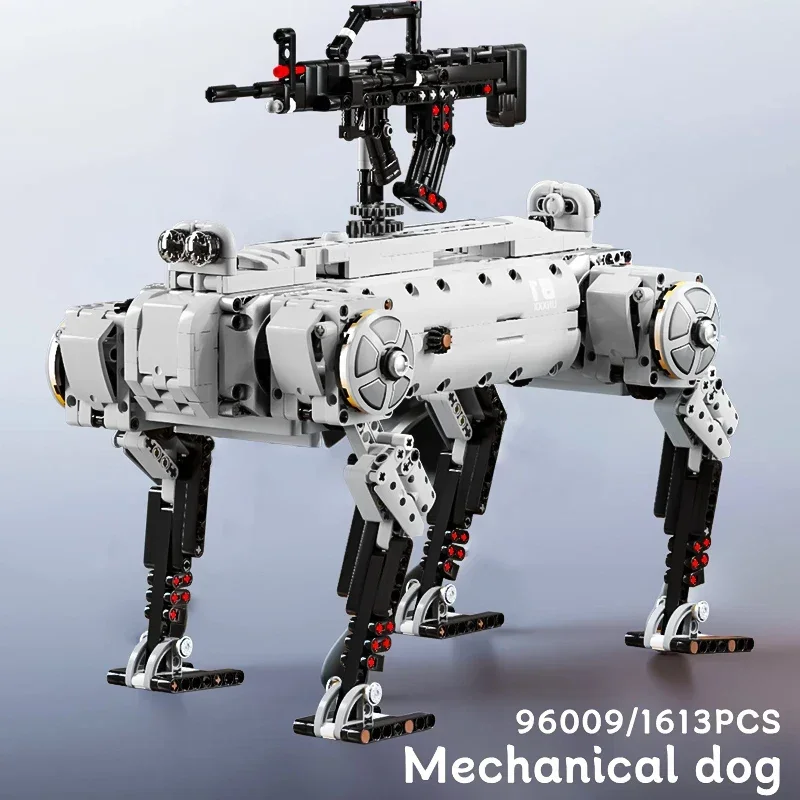 1613PCS Remote Control Unmanned Mechanical Dog Brick Kit High-Challenge Tech Toy Puzzle Assembly Present for Children