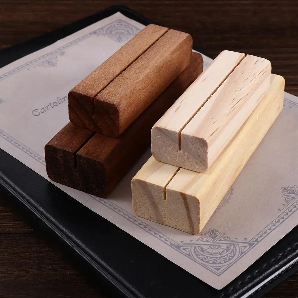 Party Events Elegant Wooden Sign Table Number Place Card Holder Note Holder Decoration Display Stand