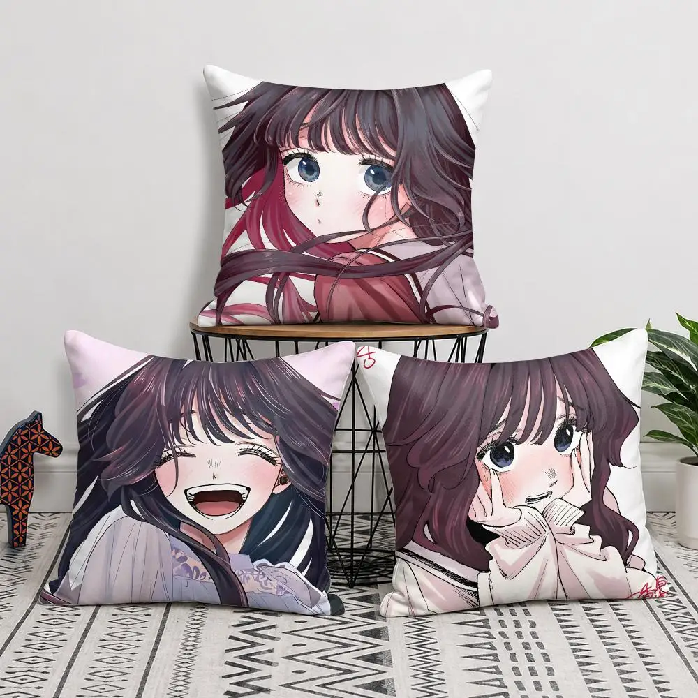 The f-Fragrant Flower Blooms with Dignity Kaoruko Waguri Cushion Cover Double-Sided Plush Sofa Cushion Covers Invisible Zipper