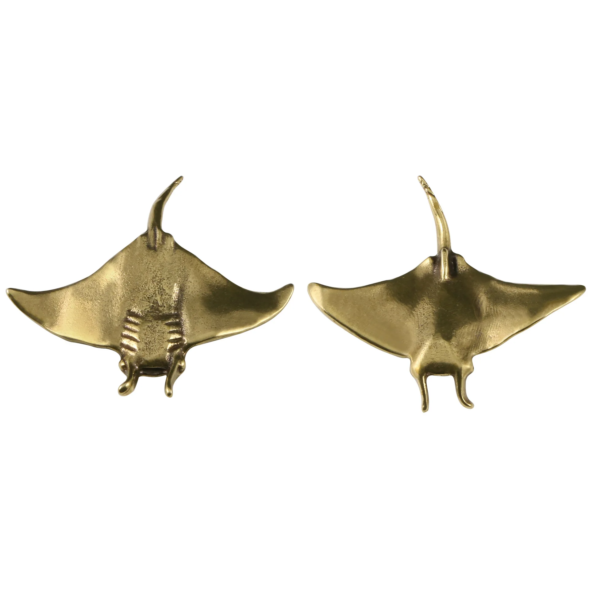 Brass Ocean Devil Fish Miniature Mini Watching Fishes Sea Animals Model Fishbowl Decoration Action Figures Para Casa E Decoração