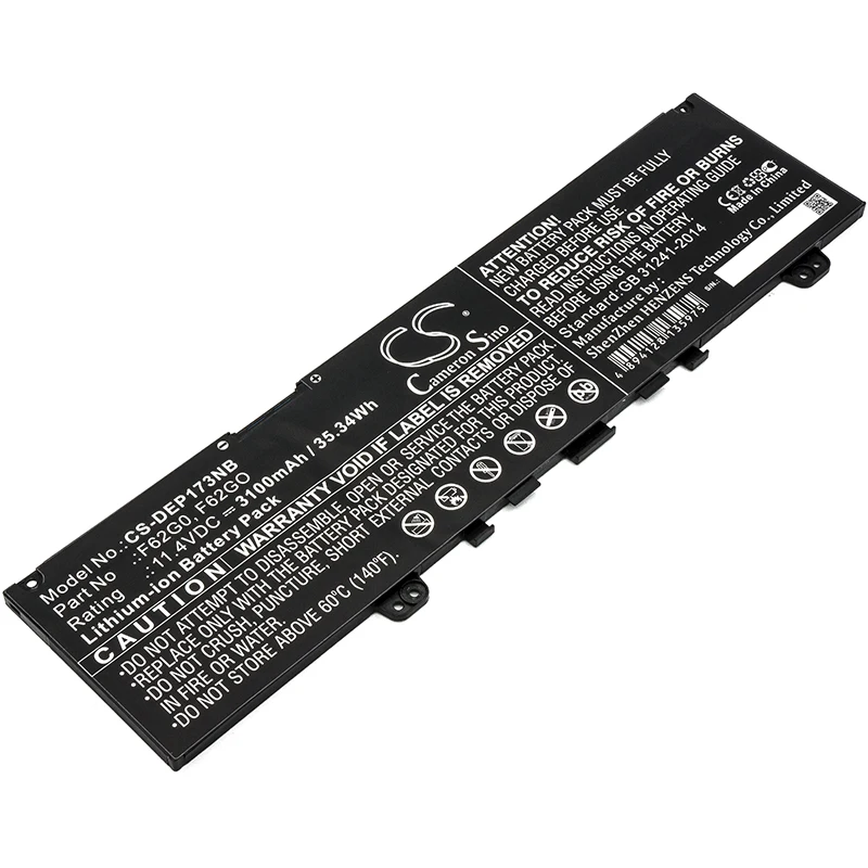 Replacement Battery for D ELL Ins 13-7370-D1705S, Ins 13-7370-D1805P, Ins 13-7370-D1805S, Ins 13-7370-D2605S, Ins 13-7380-D1605P