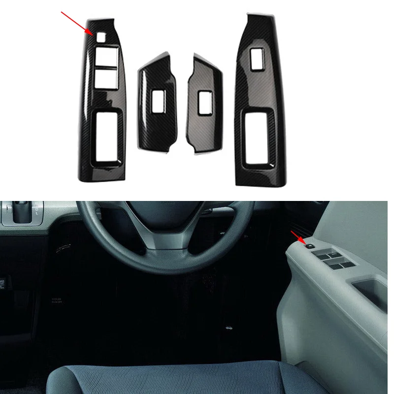 Voor Honda Freed GB3 Rechtsgestuurde interieurafwerking luchtuitlaat decoratieve strip Schakelpaneelafdekking koolstofvezelpatroon