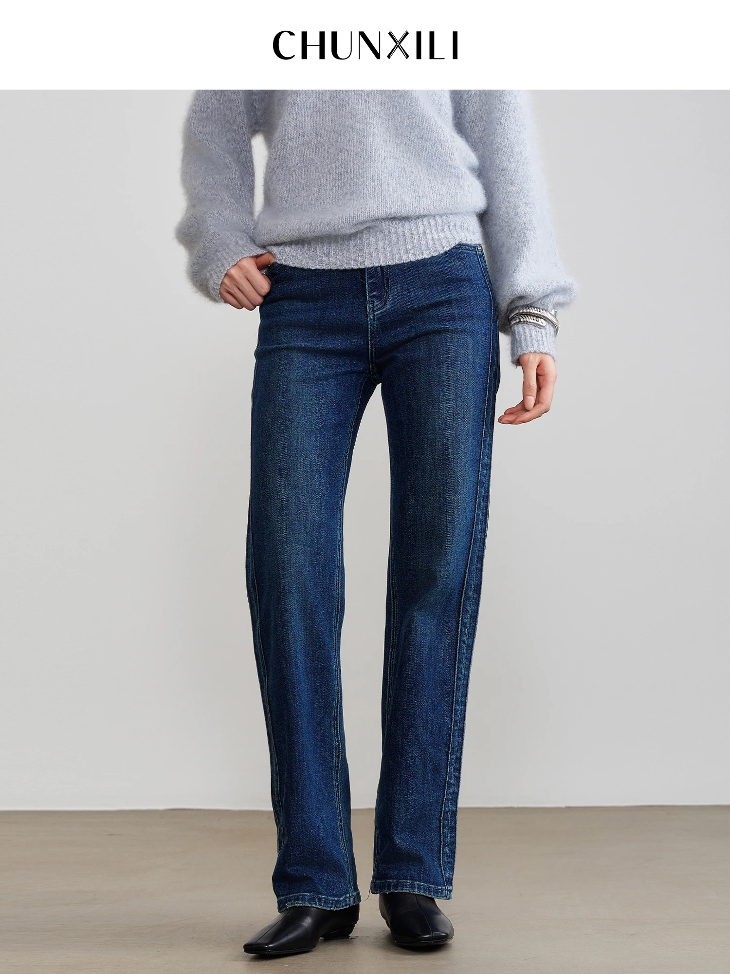 

Pure Cotton Slim Fit Casual Long Pants Classic Color【 Chopstick Jeans 】High Waist Straight Leg Minimalist Style Autumn Ladies...