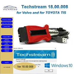 V160 JLR Pro for Volvo 2014D for Toyota TIS Techstream 18.00.008 OBD2 Scanner Support JLR V160 SDD PRO Better Than MINI VCI