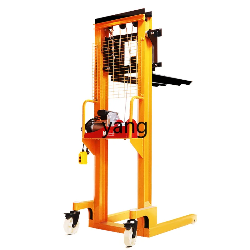 Yjq Manual Hydraulic Truck L Stacking Height Lifting Full Half Handling Loading and Unloading Forklift