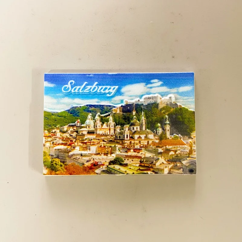 

Austria tourist souvenir Salzburg architectural scenery 3D Refrigerator Magnets Home Decoration Supplies Collection Gifts