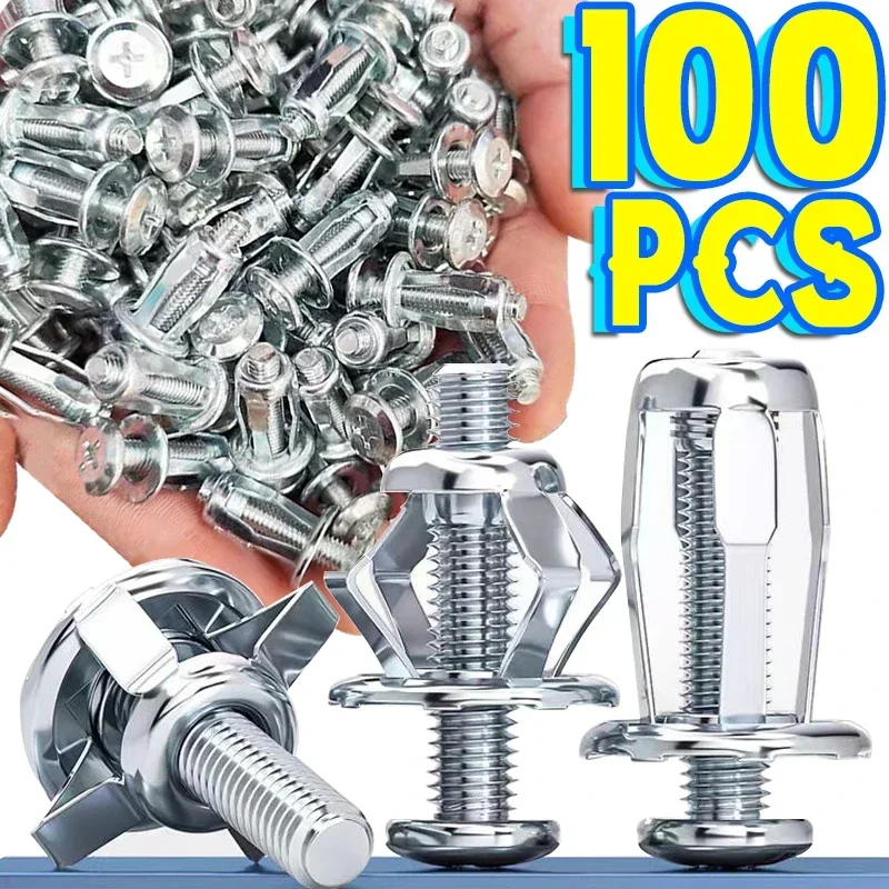 Jack Nuts Screw Petal Screw Anchors Petal Expansion Plugs for Curtain Expansion Clamp Petal Rivet Lock Bolt Board Wall Fasteners