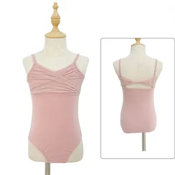 Collant de balé combinando sem mangas para meninas, traje de ginástica infantil, bodysuit de dança para criança, roupas dançantes com LOGO