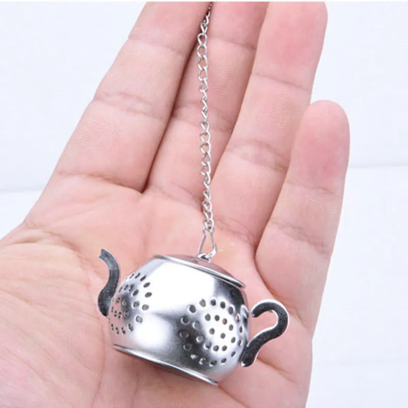 Stainless Steel Sphere Mesh Tea Strainer Coffee Herb Spice Filter Diffuser Handle Tea Ball Match Tea Bags For Kitchen Gadget