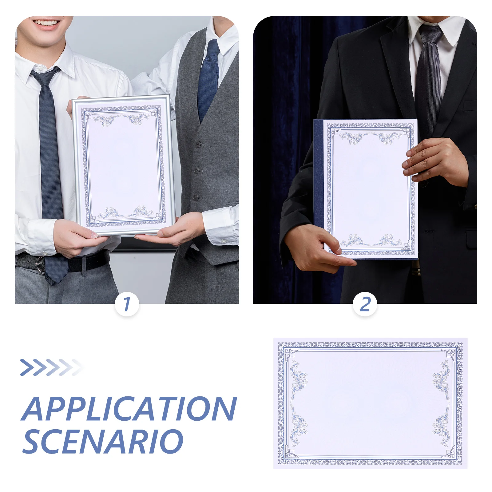 50 قطعة ورق شهادة الشرف النمط الأوروبي سميكة المسيل للدموع مقاومة لشهادات جائزة الطباعة ذاتية الصنع شهادة الإنجاز