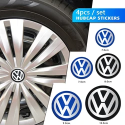 70/80/90/100mm Car Aluminum Alloy Wheel Center Cap Sticker Decoration For Volkswagen Rline Golf 4 5 GTI Tiguan Polo Bora Jetta