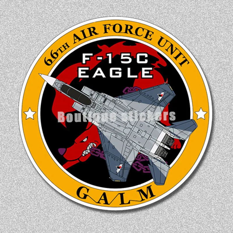 Creative Die-cut Decals F-15 Fighter Eagle F15 EaglePVC Waterproof Vinyl Sticker for Motorcycle Car Helmet Racing Scooter