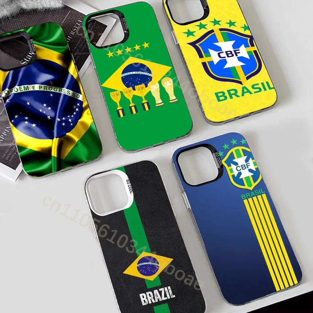 

WC2026 BRA B-Brazil Champion Phone Case For iPhone 17,16,15,14,13,12,11,Pro,MAX,Plus TPU Soft To Skin-friendly Cover