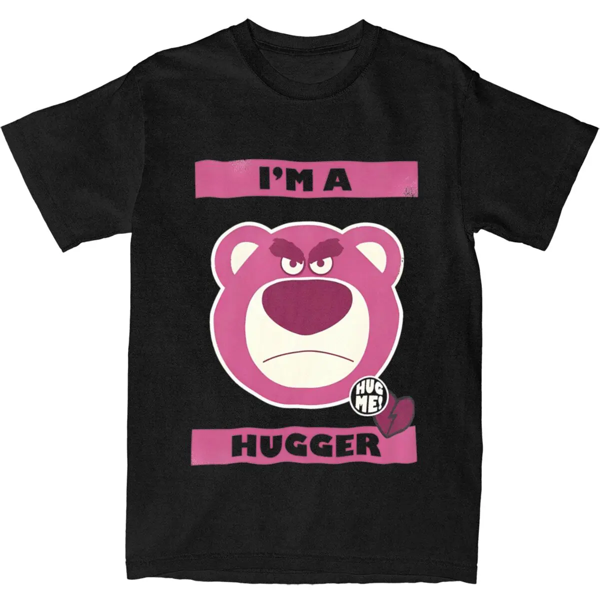 Couple T-Shirt Lotso Hug Me T-Shirts Harajuku Summer Tees Funny Design Cotton Clothing Birthday Gift