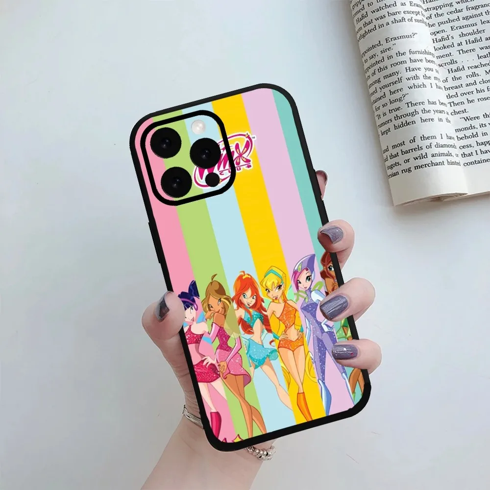 W-Winx Cartoon Clubs Phone Case For iPhone Mini 11 12 13 14 15 Pro XS Max X Plus SE XR Shell