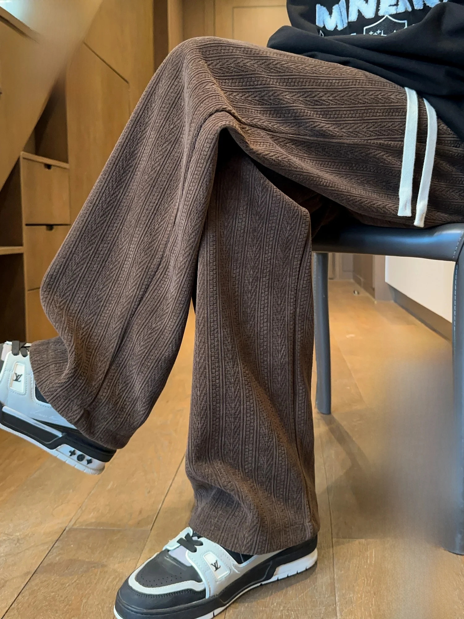 

Мужские брюки PaulFrank свободного кроя на флисовой подкладке, повседневные, прямые, зимние, удобные, эластичные, из полиэстера, молодежные, модные