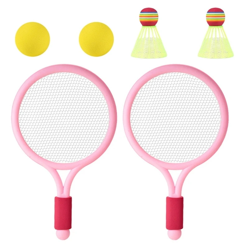 Kids Tennis Racquet Set Badminton Racket with 2 Foam Balls 2 Badminton for Kids 448D