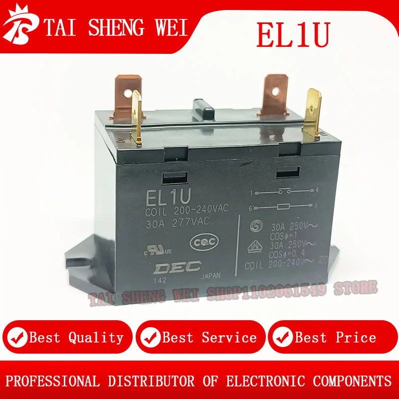 EL1U 30A 277VAC 200-240VAC new original  high power relay Air conditioning compressor contactor