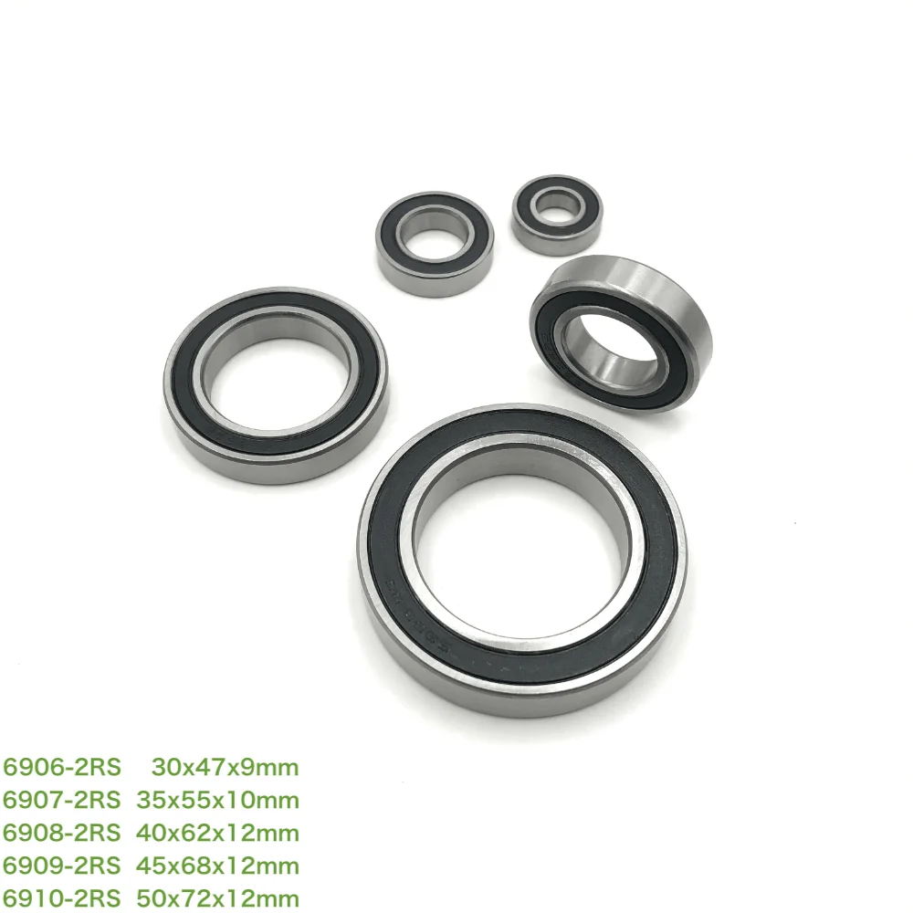 1-2pcs/Lot 6906-2RS , 6907-2RS , 6908-2RS , 6909-2RS , 6910-2RS RS Rubber Thin Wall Deep Groove Ball Miniature Bearing