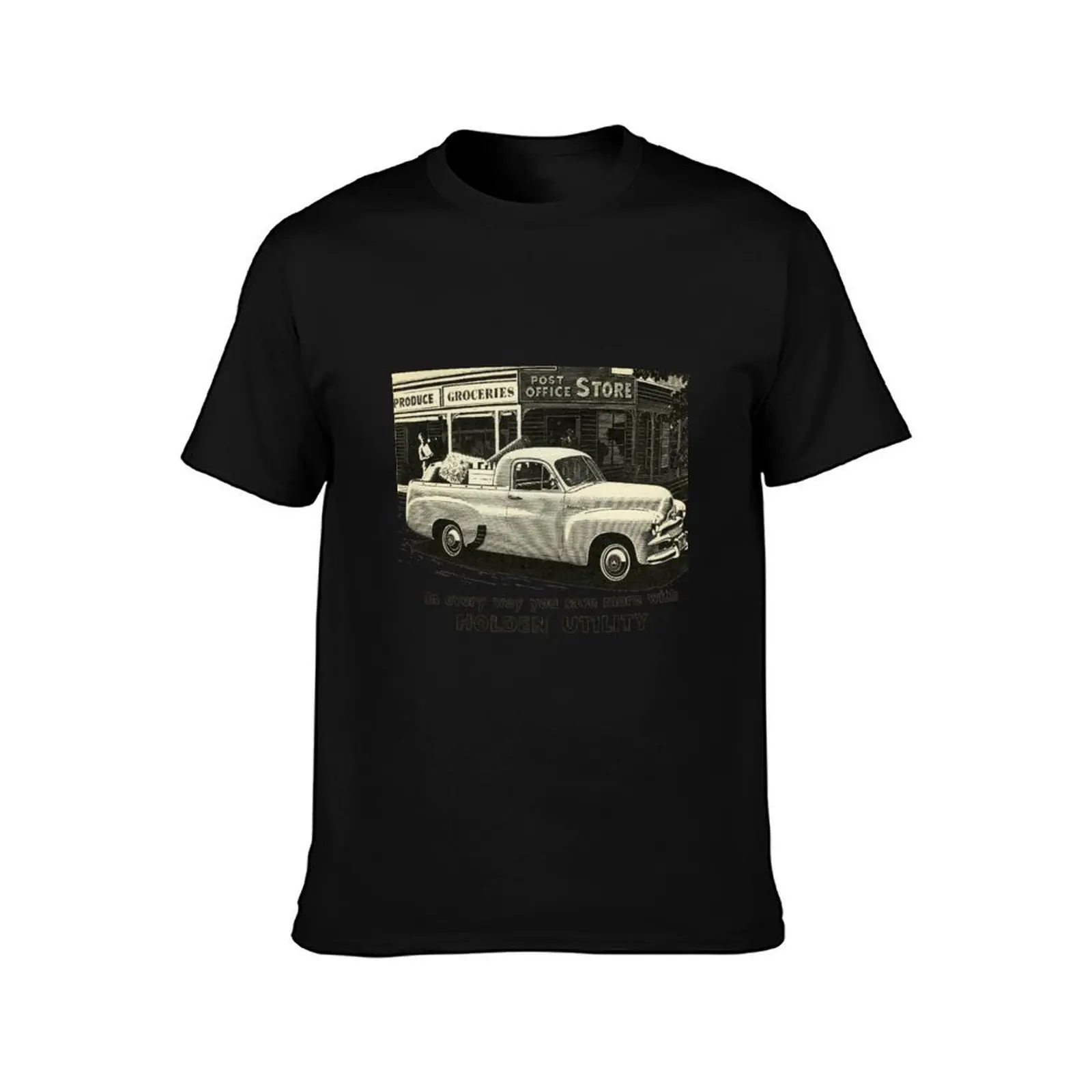 The Mighty FJ Holden Ute T-Shirt, Summer Casual Cotton Tee, Oversized Streetwear Tops, Vintage Graphic Print, Unisex Men Women