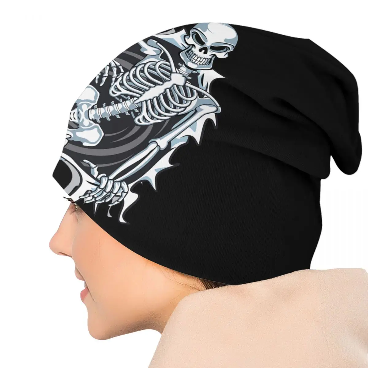 Seton Ripping Skull Bonnet Unisexe, Bonnet Chaud, Bonnets Femme, Chapeaux Tricotés, Hip Hop, Extérieur, Skullies Bonnets, Modules Humains, Hiver