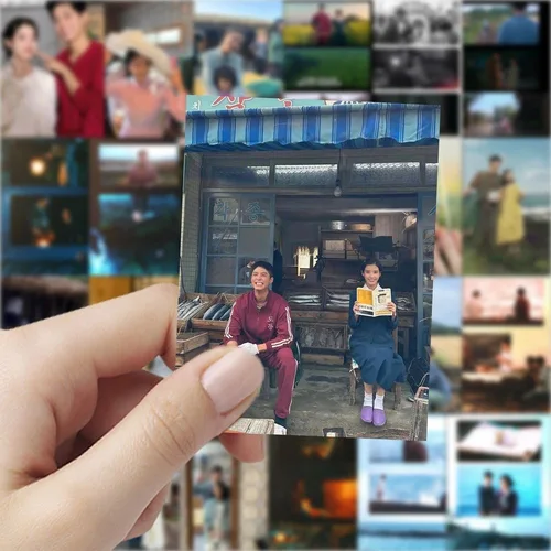 Imagen 2 del producto 60 unid/set Park Bo-gum IU Lee Ji Eun pegatina TV coreana cuando la vida te donne mandarina foto materiales de cuenta de mano pegatinas DIY