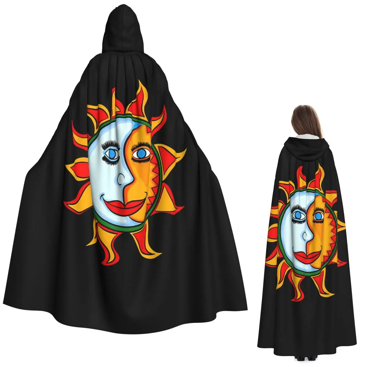 

Длинный плащ с капюшоном Jovanotti, средневековый костюм ведьмы, накидка для косплея, пальто на Хэллоуин для взрослых, унисекс