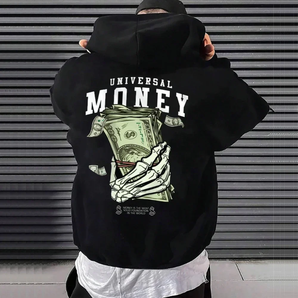 Gothic Printed Sweatshirt Men\'s Women\'s Fleece Casual Hooded Pullover Harajuku Hoodies Autumn Winter Loose Oversized Streetwear